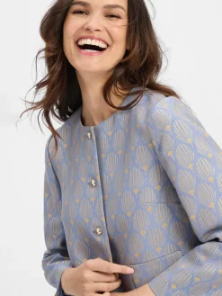 JOOP! Blazer*Damen Kastenjacke - Jolly blau mais gemustert