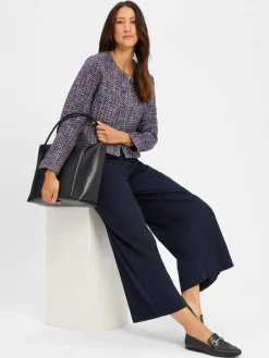 Marie Lund Blazer*Damen Kastenjacke - Vivien marine rot meliert