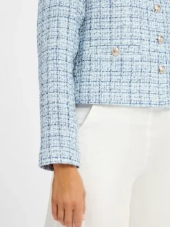 Marie Lund Blazer*Damen Kastenjacke - Vivien hellblau blau strukturiert