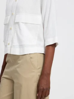 comma casual identity Blazer*Damen Kastenjacke mit Leinen-Anteil weiß uni