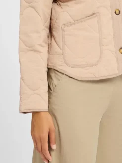 Marie Lund Blazer*Damen Kasten-Steppjacke beige uni