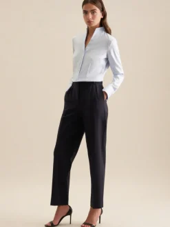 Seidensticker Blusen*Damen Kelchkragenbluse - Uni hellblau uni