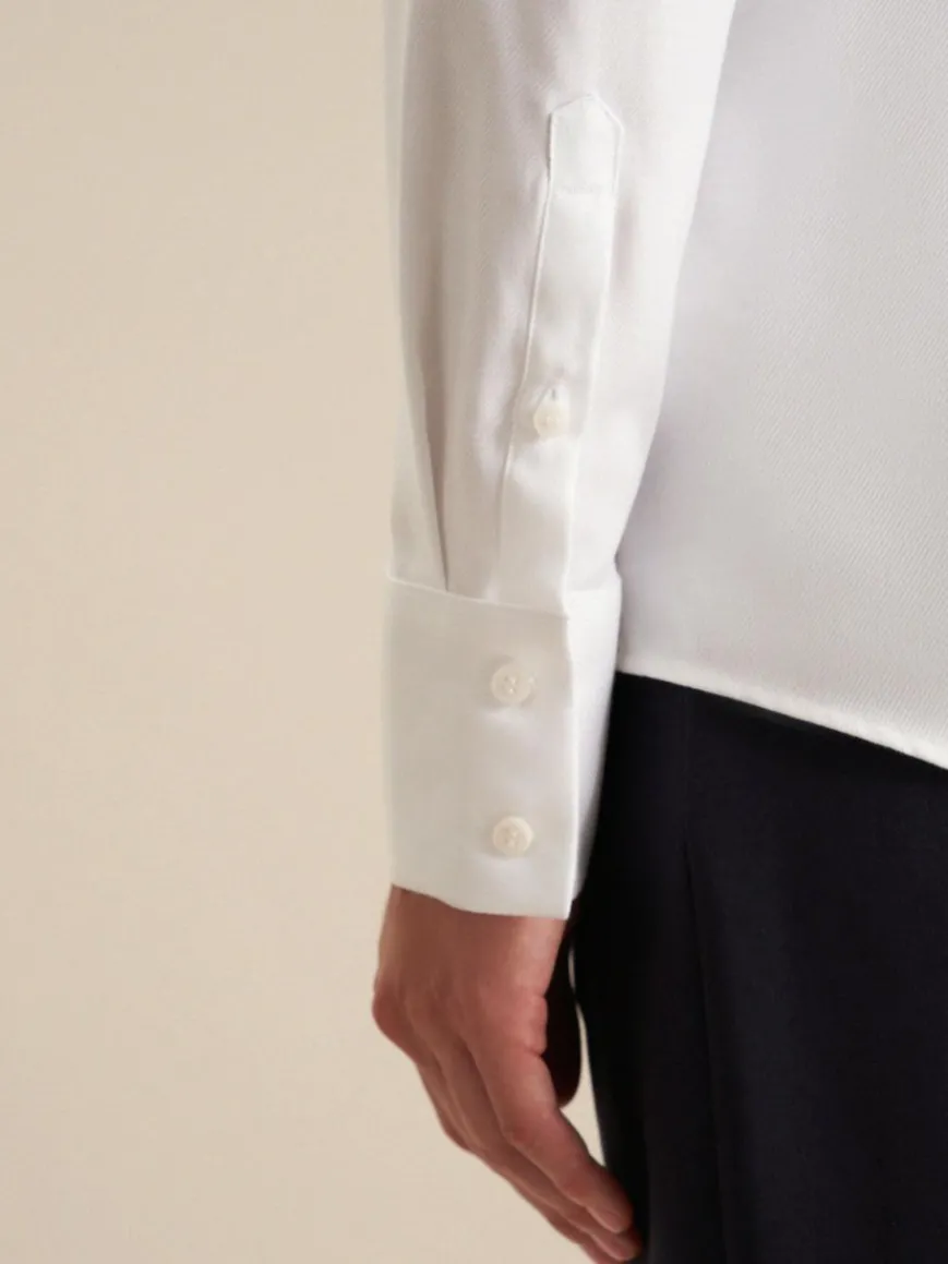 Seidensticker Blusen*Damen Kelchkragenbluse - Uni weiß uni