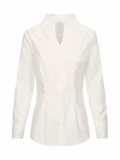 Seidensticker Blusen*Damen Kelchkragenbluse - Uni weiß uni