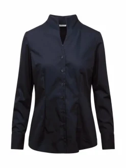 Seidensticker Blusen*Damen Kelchkragenbluse - Uni blau uni