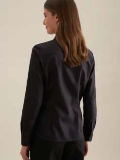Seidensticker Blusen*Damen Klassische Bluse - Uni schwarz uni