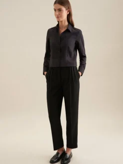 Seidensticker Blusen*Damen Klassische Bluse - Uni schwarz uni