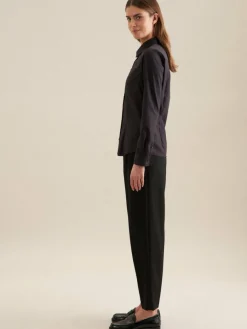 Seidensticker Blusen*Damen Klassische Bluse - Uni schwarz uni