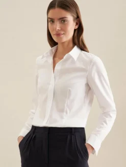 Seidensticker Blusen*Damen Klassische Bluse - Uni weiß uni