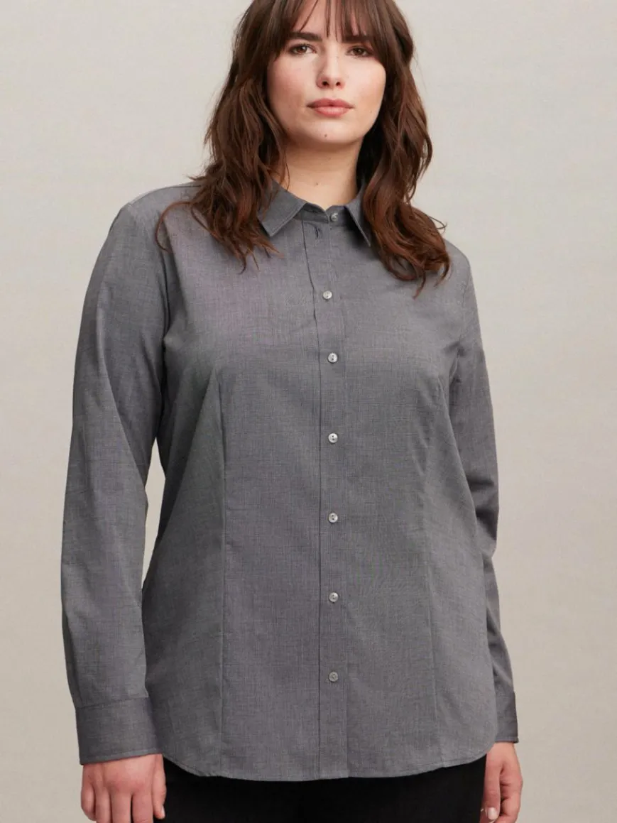 Seidensticker Blusen*Damen Klassische Bluse - Uni grau uni