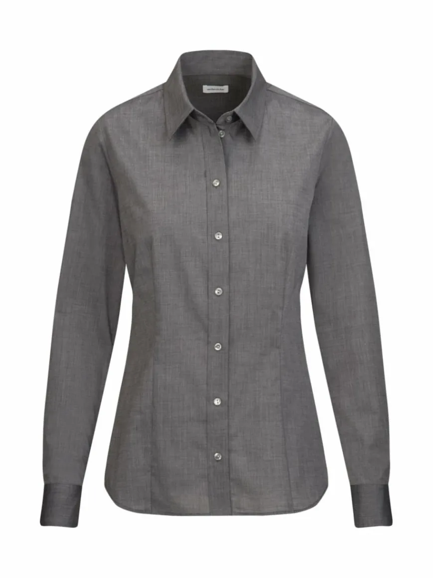 Seidensticker Blusen*Damen Klassische Bluse - Uni grau uni