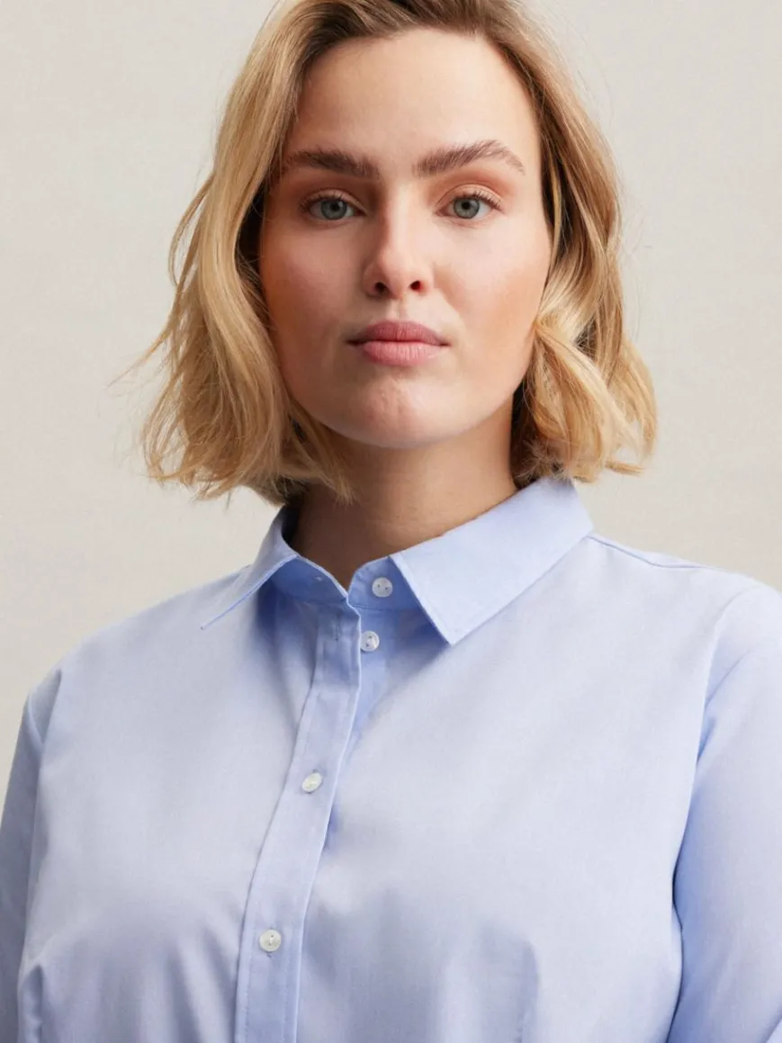 Seidensticker Blusen*Damen Klassische Bluse - Uni blau uni