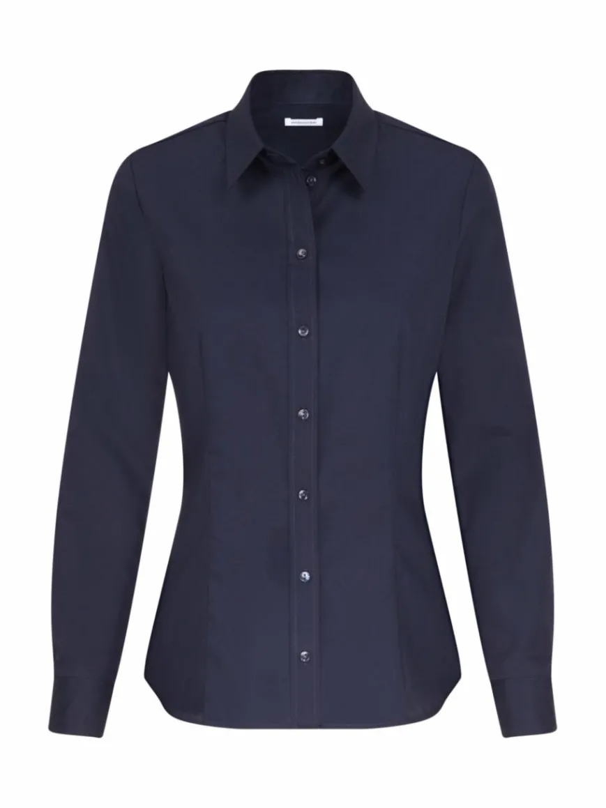 Seidensticker Blusen*Damen Klassische Bluse - Uni blau uni