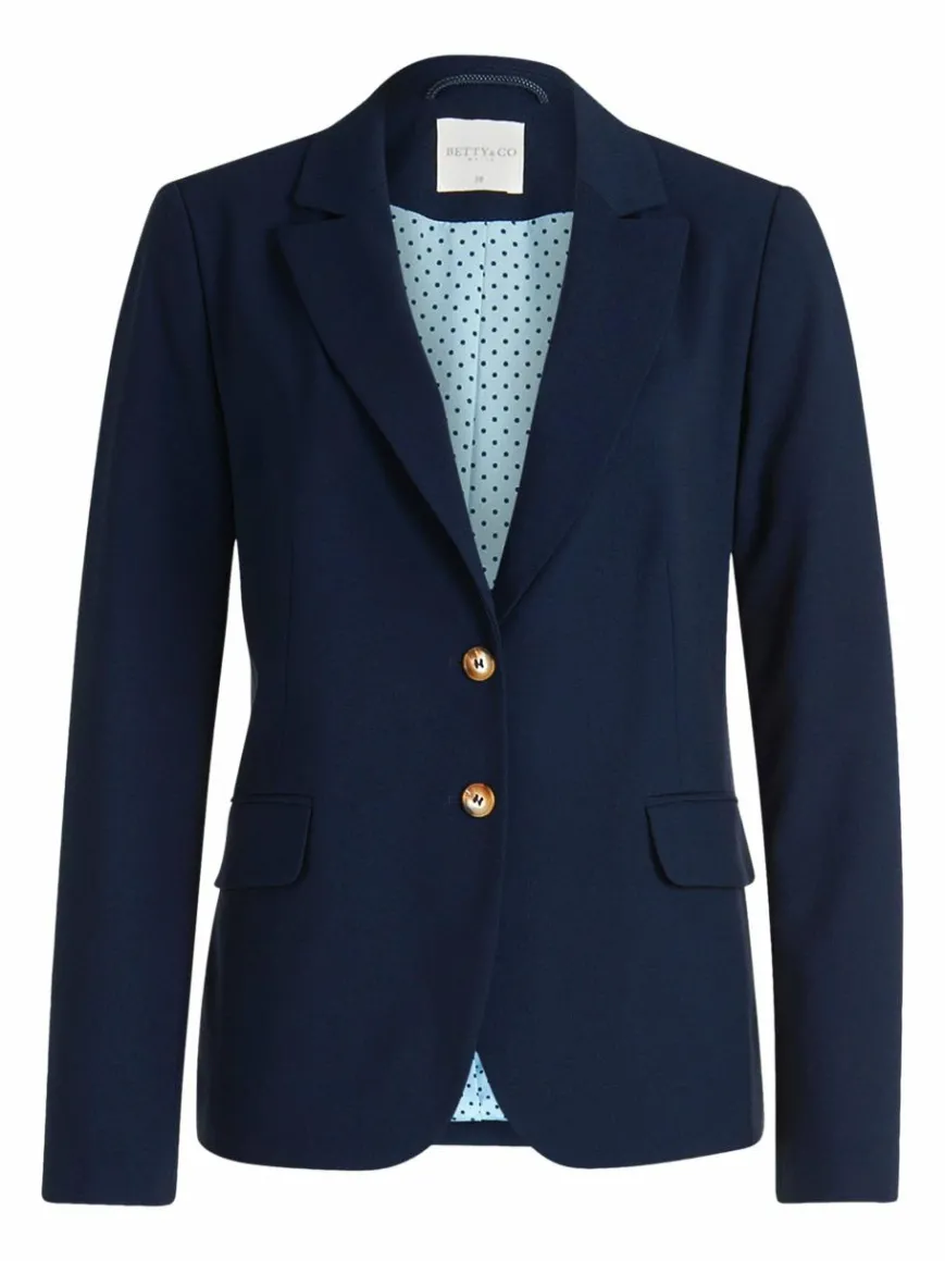 Betty & Co Blazer*Damen Klassischer Blazer marine royal uni
