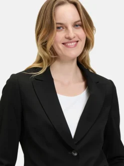 Betty & Co Blazer*Damen Klassischer Blazer schwarz uni