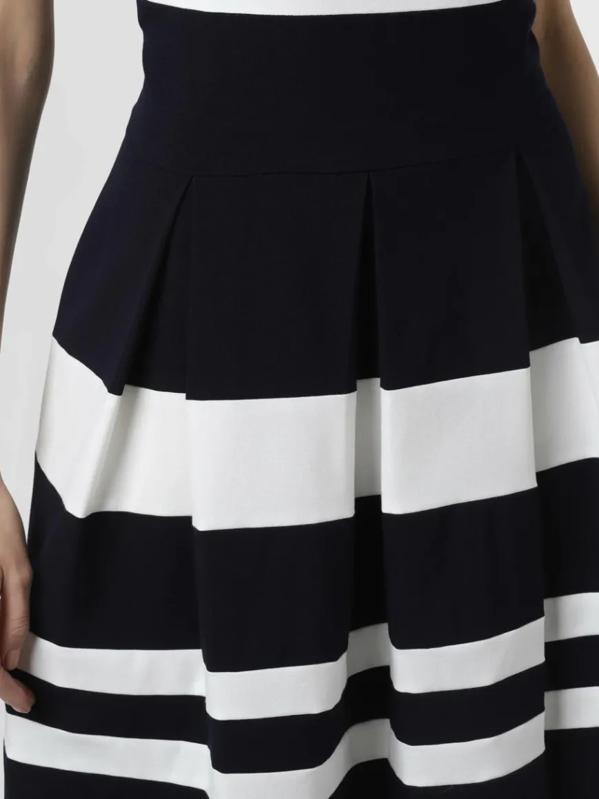 Ambiance Kleider*Damen Kleid marine weiß gestreift