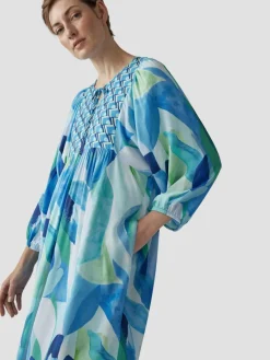 LCMT Kleider*Damen Kleid blau gemustert