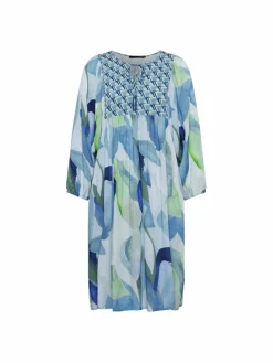 LCMT Kleider*Damen Kleid blau gemustert