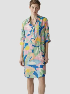 LCMT Kleider*Damen Kleid grün gemustert