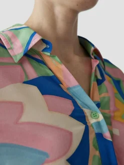 LCMT Kleider*Damen Kleid grün gemustert