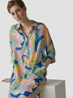 LCMT Kleider*Damen Kleid grün gemustert