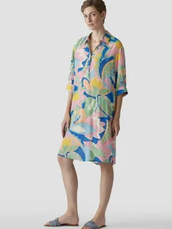 LCMT Kleider*Damen Kleid grün gemustert