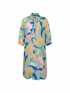 LCMT Kleider*Damen Kleid grün gemustert