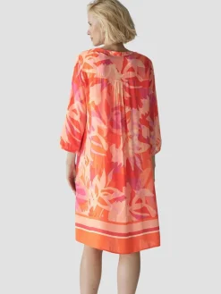 LCMT Kleider*Damen Kleid orange gemustert