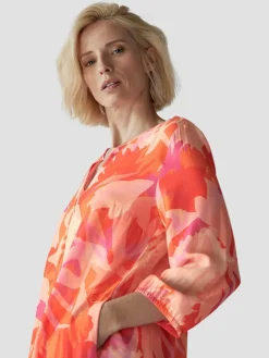 LCMT Kleider*Damen Kleid orange gemustert