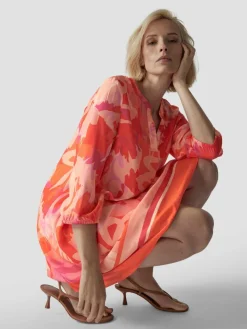 LCMT Kleider*Damen Kleid orange gemustert