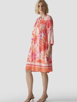 LCMT Kleider*Damen Kleid orange gemustert
