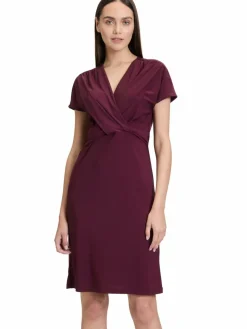 Cartoon Kleider*Damen Kleid aubergine uni