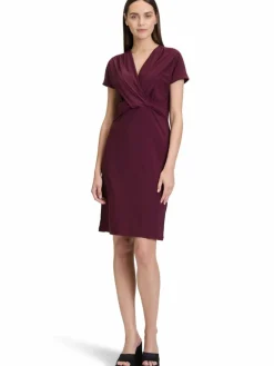 Cartoon Kleider*Damen Kleid aubergine uni
