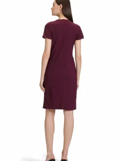 Cartoon Kleider*Damen Kleid aubergine uni