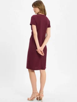 Cartoon Kleider*Damen Kleid aubergine uni