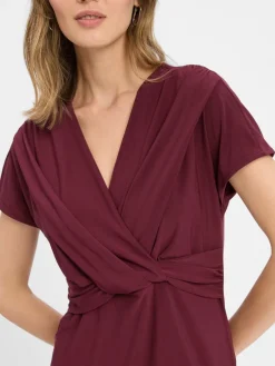 Cartoon Kleider*Damen Kleid aubergine uni