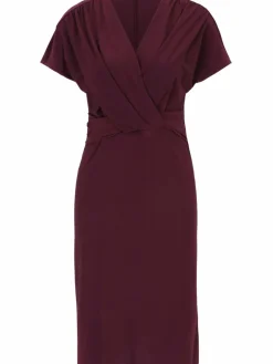 Cartoon Kleider*Damen Kleid aubergine uni