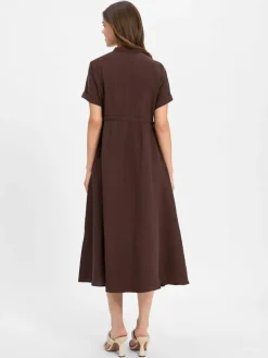 More & More Kleider*Damen Kleid schoko uni