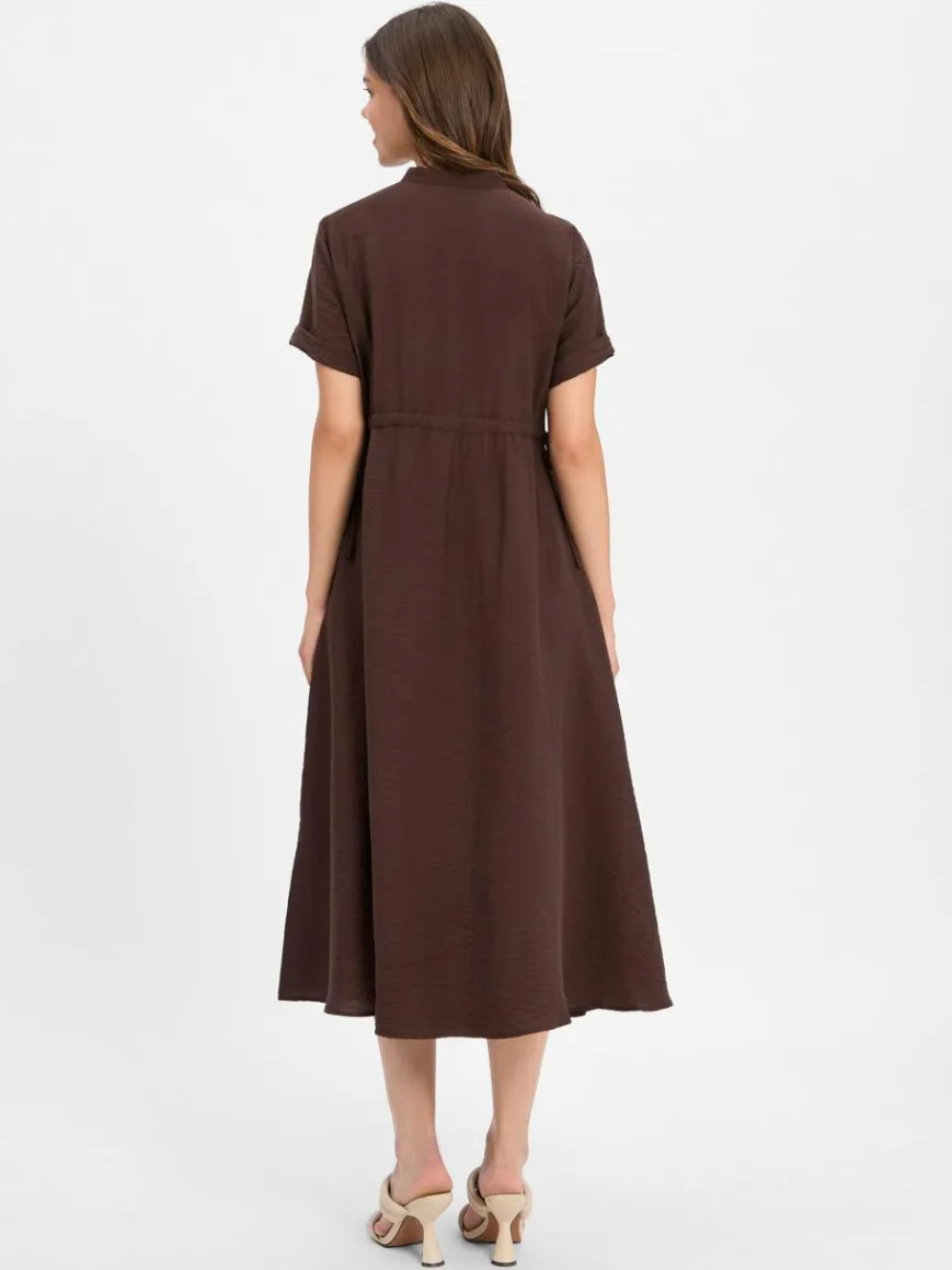 More & More Kleider*Damen Kleid schoko uni