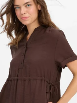 More & More Kleider*Damen Kleid schoko uni