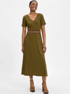 zero Kleider*Damen Kleid oliv uni