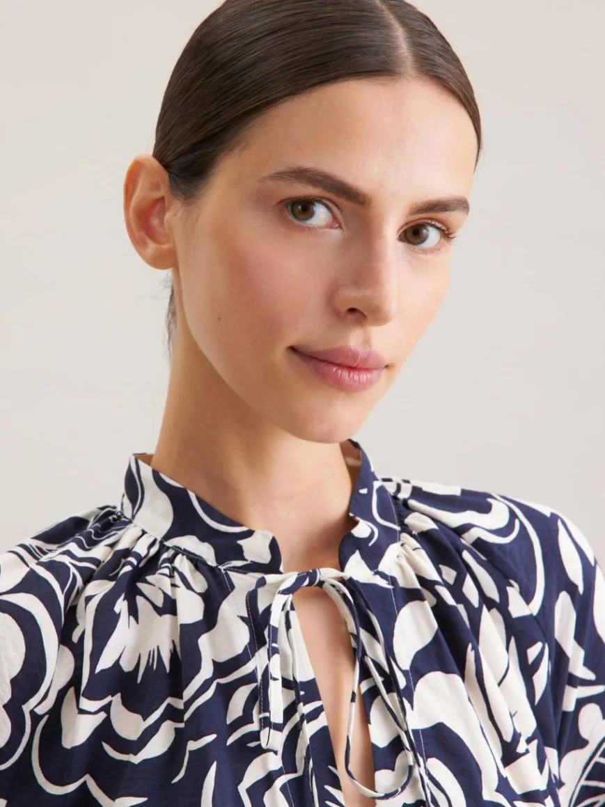 Seidensticker Kleider*Damen Kleid - Druck blau bedruckt