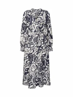 Seidensticker Kleider*Damen Kleid - Druck blau bedruckt