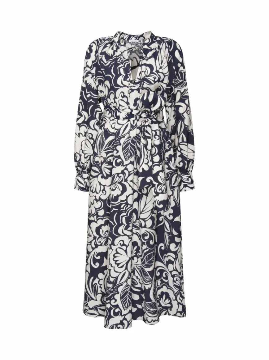 Seidensticker Kleider*Damen Kleid - Druck blau bedruckt