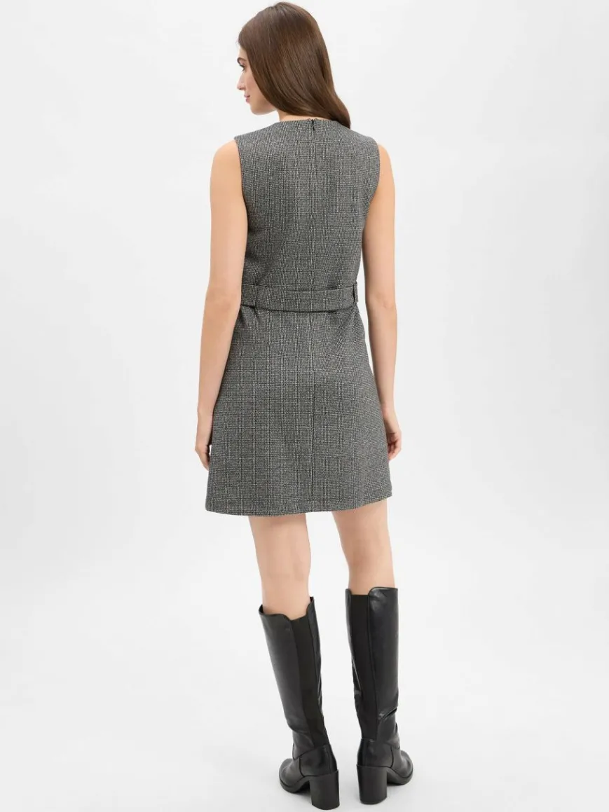 Weekend Max Mara Kleider*Damen Kleid - Riad schwarz hellgrau kariert