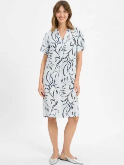 soyaconcept® Kleider*Damen Kleid - SC-Sabira 3 hellblau marine gemustert