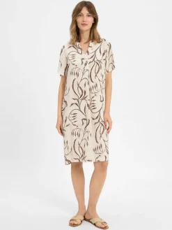 soyaconcept® Kleider*Damen Kleid - SC-Sabira 3 sand schoko gemustert