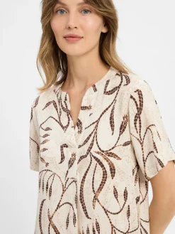 soyaconcept® Kleider*Damen Kleid - SC-Sabira 3 sand schoko gemustert