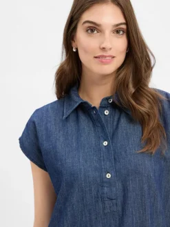 Opus Kleider*Damen Kleid - Wellja denim uni