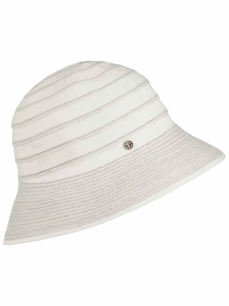 Loevenich Mützen & Hüte*Damen Kopfbedeckung beige gestreift